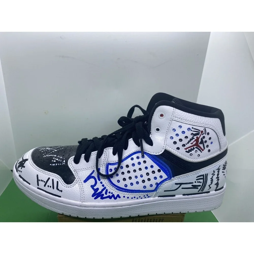 Jordan Access White Black Athletic Sneaker AR3762-101 Mens Size 11